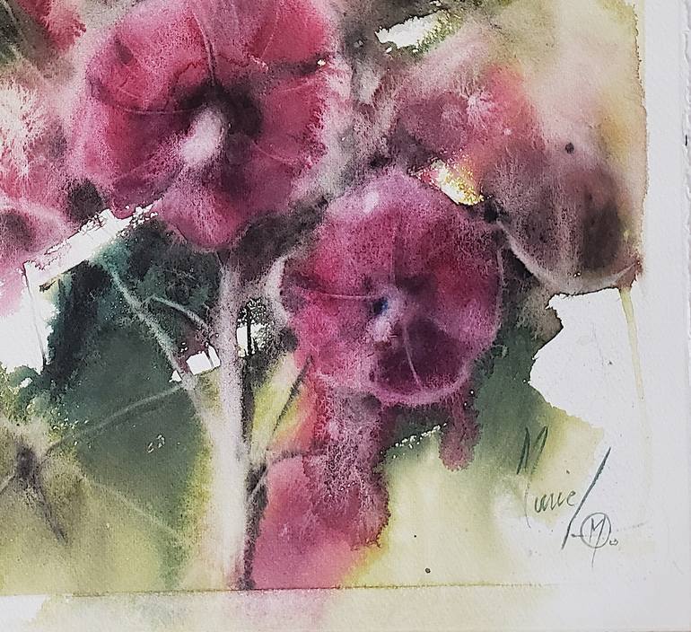 Original Contemporary Floral Painting by Muriel Mougeolle