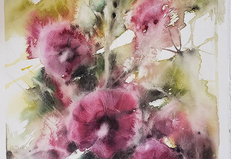 Original Contemporary Floral Painting by Muriel Mougeolle