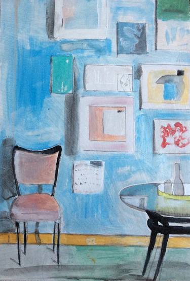 Original Expressionism Interiors Paintings by Karen Foster