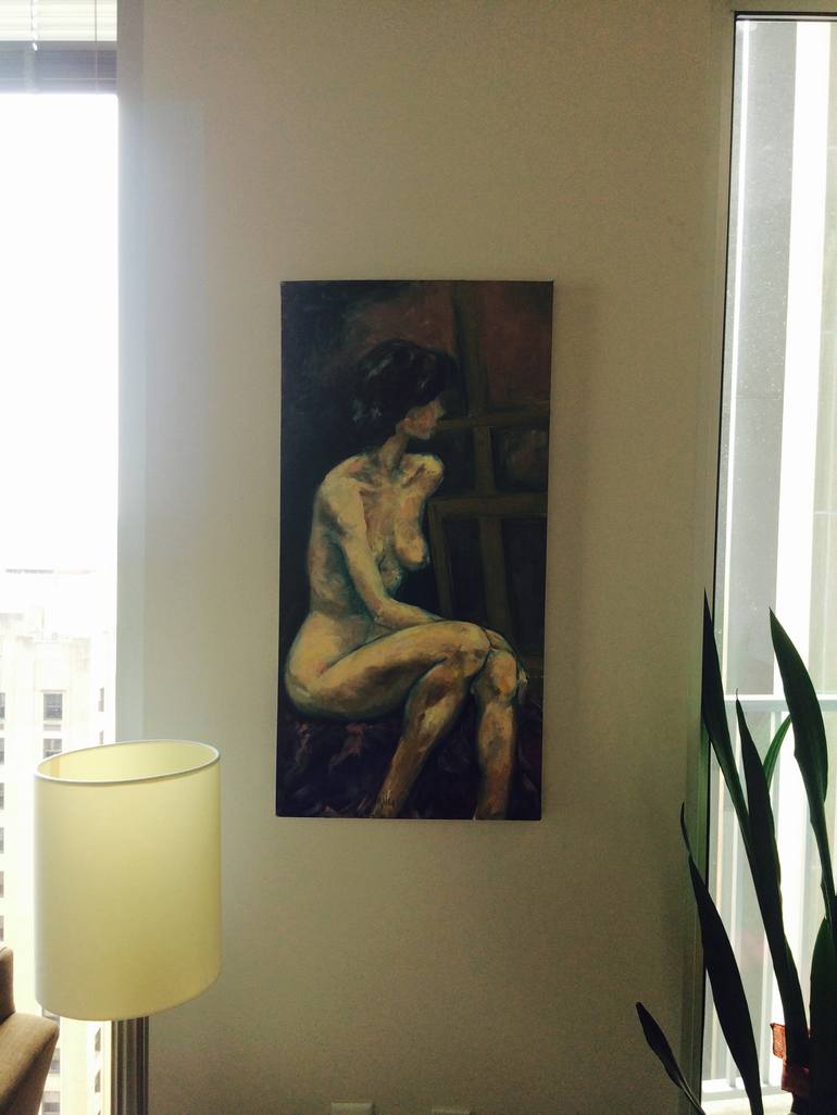 Original Impressionism Nude Painting by Emily Cathcart