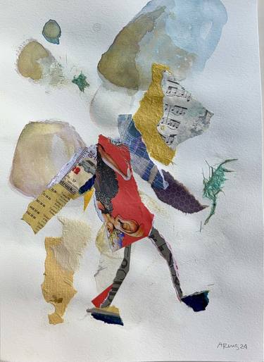 Original Figurative Children Mixed Media by Anete Ring
