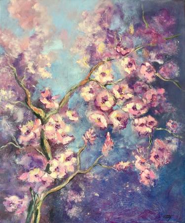 Original Abstract Floral Painting by Gina Art House