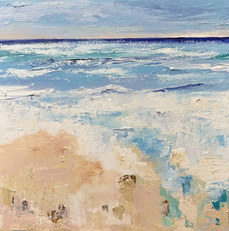 Original Seascape Painting by Ann Palmer | Impressionism Art on Canvas | The Sparkle of the Sun