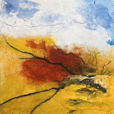 Original Abstract Landscape Mixed Media by Ann Palmer