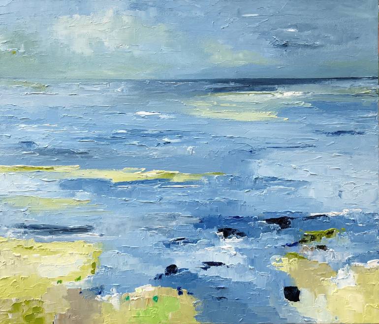 Print of Expressionism Beach Paintings by Ann Palmer