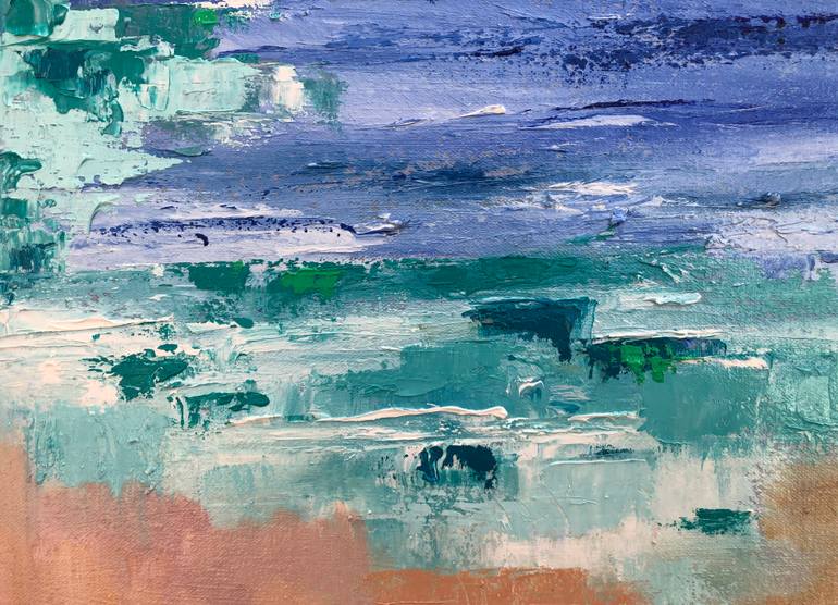 Original Abstract Seascape Painting by Ann Palmer
