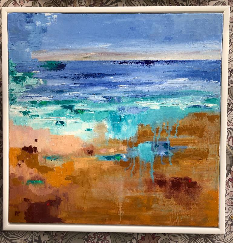 Original Abstract Seascape Painting by Ann Palmer