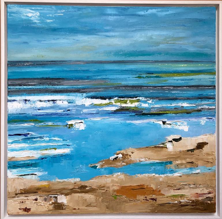 Original Abstract Seascape Painting by Ann Palmer