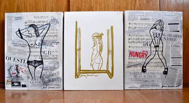 Original Dada Erotic Collage by Adriana Gotowiecka