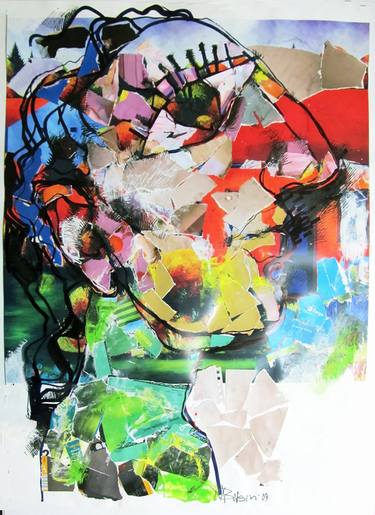 Print of Abstract People Collage by Mimoza Bocin