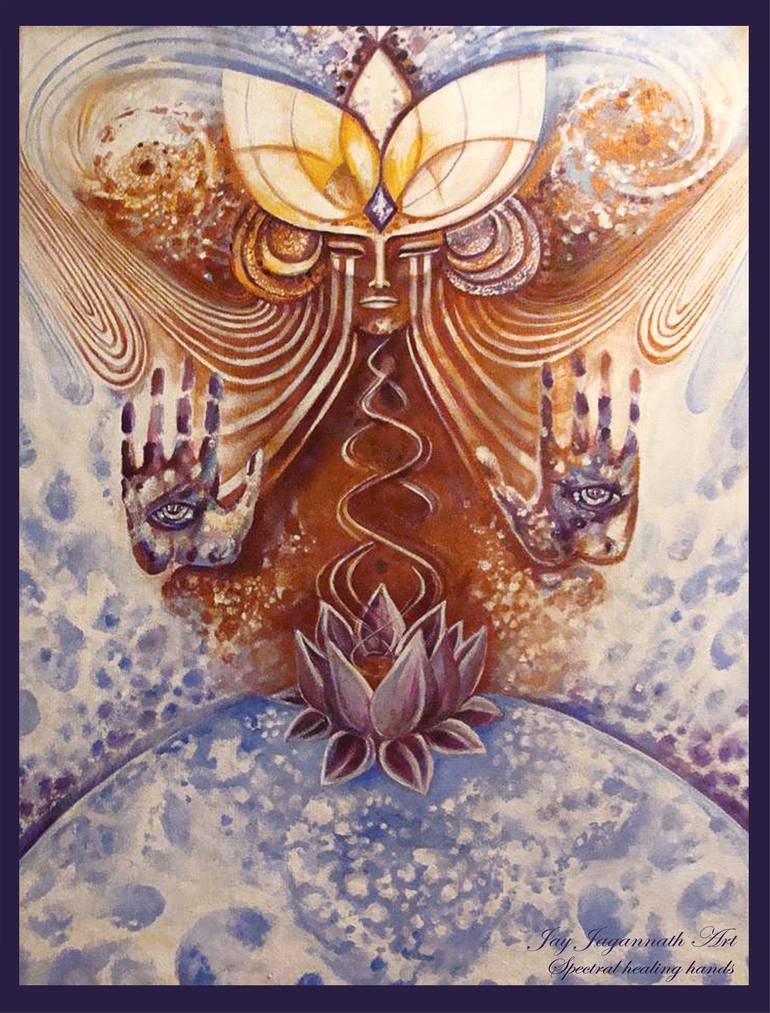 Spectral Healing Hands Painting by Jay Jagannath Das