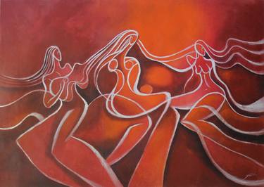Original Figurative Abstract Painting by Jay Jagannath Das