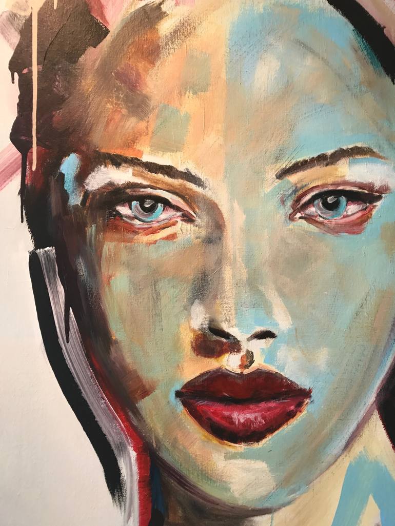 Original Abstract Portrait Painting by Joost Verhagen