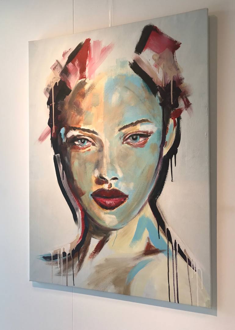 Original Abstract Portrait Painting by Joost Verhagen