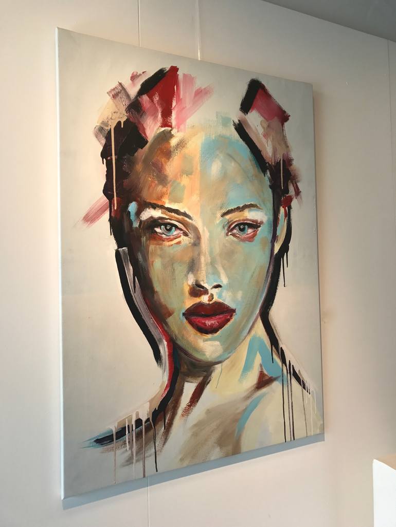 Original Abstract Portrait Painting by Joost Verhagen