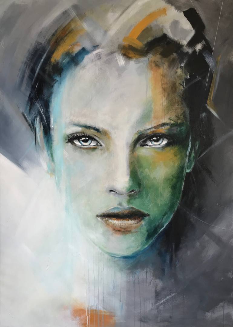 Portrait of Amilya Painting by Joost Verhagen | Saatchi Art