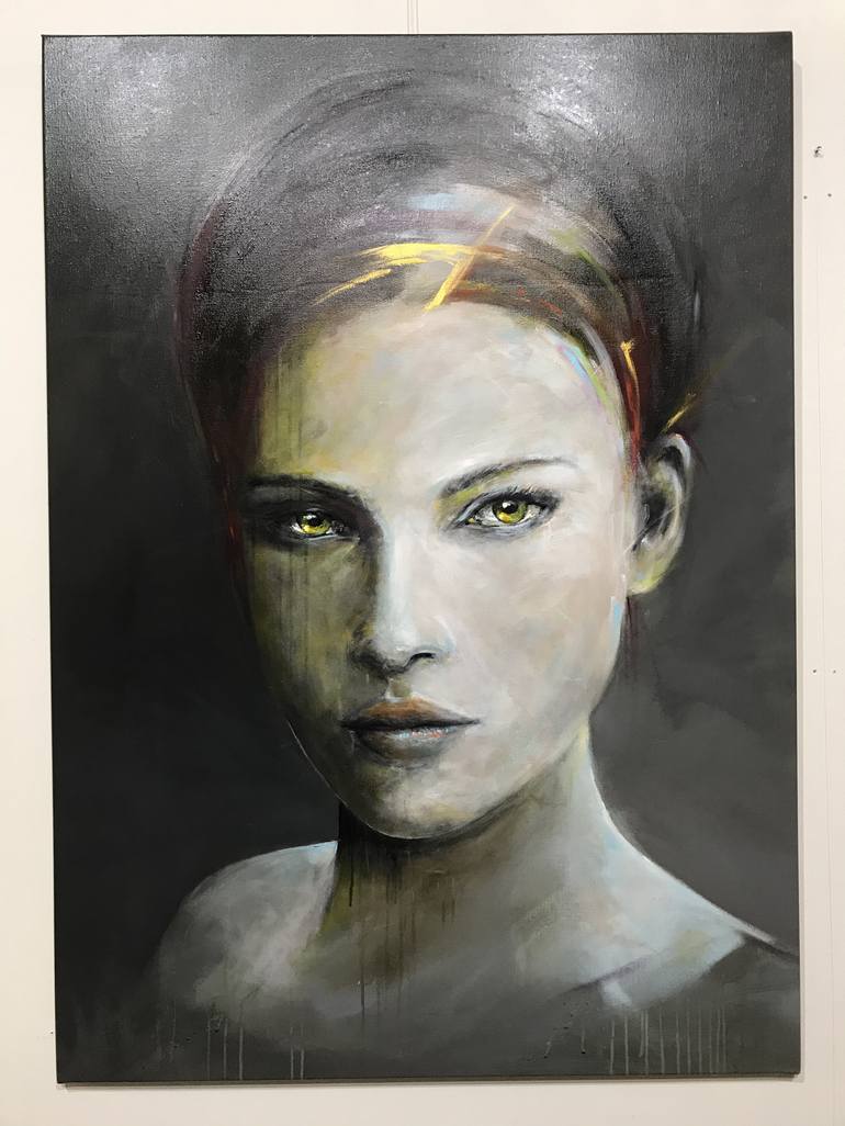 Original Abstract Portrait Painting by Joost Verhagen