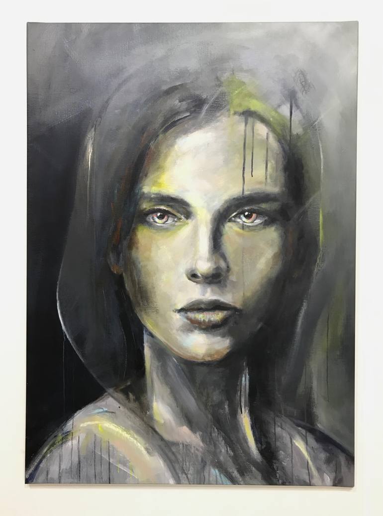 Original Abstract Portrait Painting by Joost Verhagen