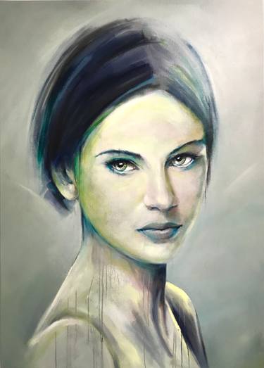Saatchi Art Artist Joost Verhagen; Paintings, “Portrait of Melina” #art