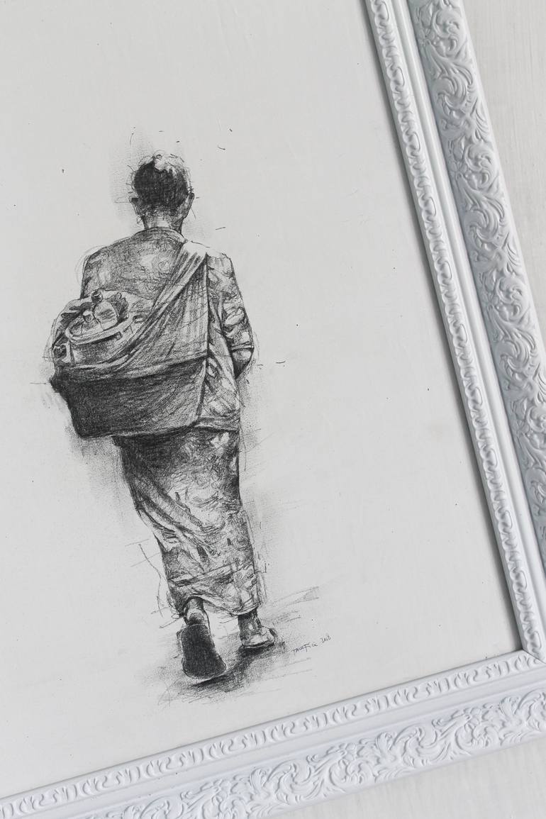 Original Expressionism People Drawing by Taufiq Umar