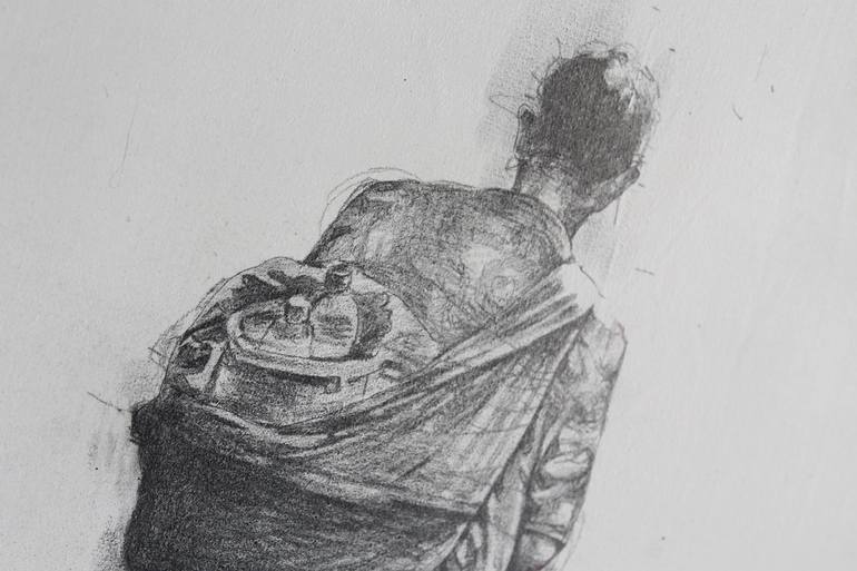 Original Expressionism People Drawing by Taufiq Umar