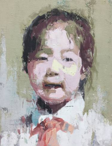 Original Expressionism Children Paintings by Yuliang Han