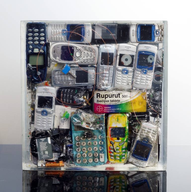 Original Pop Art Science/Technology Sculpture by Thierry Van Roy