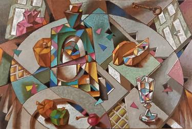 Original Cubism Still Life Paintings by Sergey Dergun