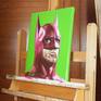 Portrait of Pink Batman - Studio view