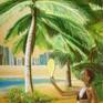 Two girls playing tennis on a beach - Detail
