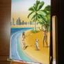 Two girls playing tennis on a beach - Studio view