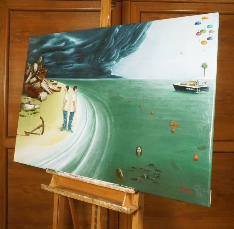 Original Contemporary Beach Painting by Paolo Borile