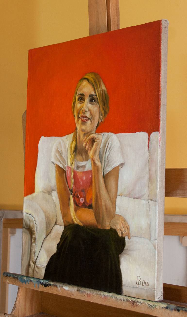 Original Expressionism Portrait Painting by Paolo Borile