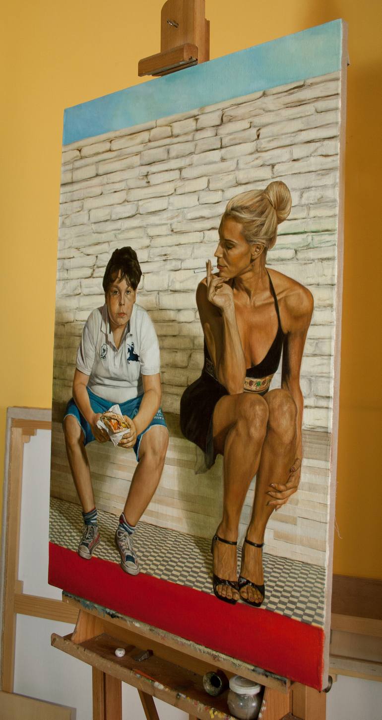 Original Figurative People Painting by Paolo Borile