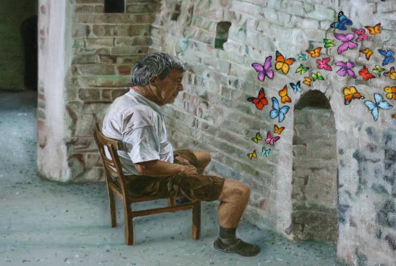 Original Figurative People Painting by Paolo Borile