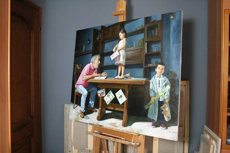 Original Figurative People Painting by Paolo Borile