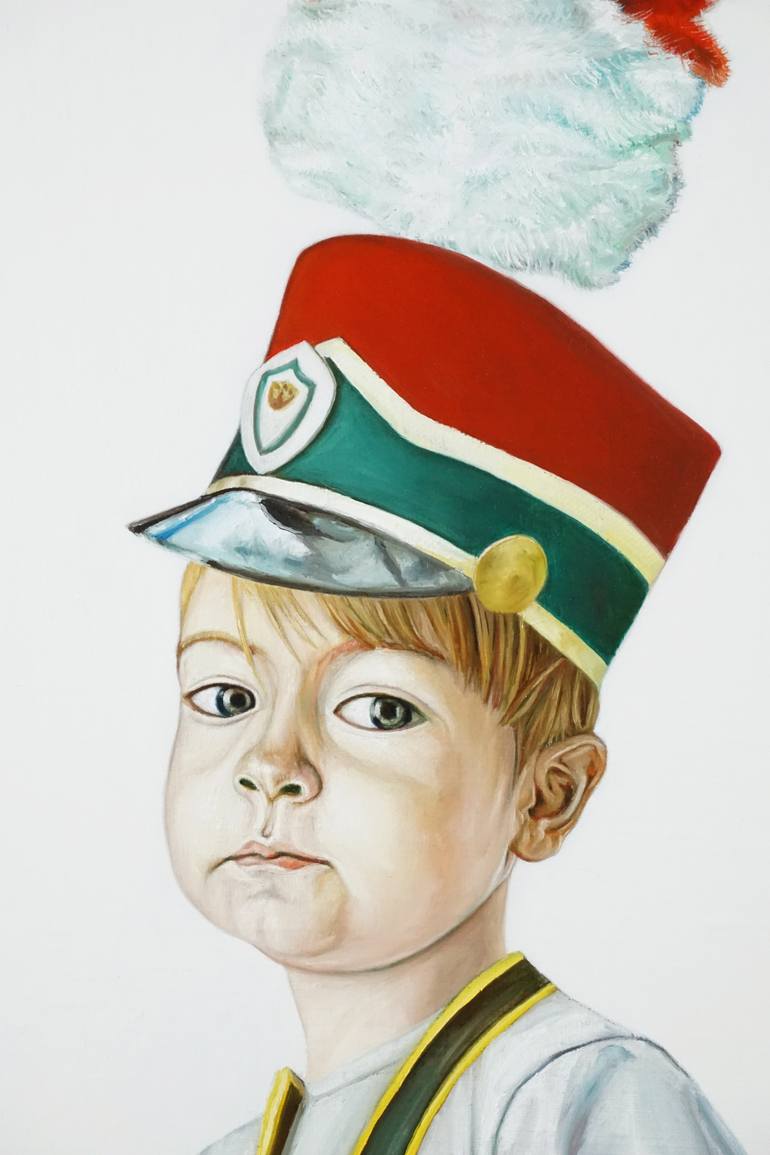 Original Expressionism Children Painting by Paolo Borile