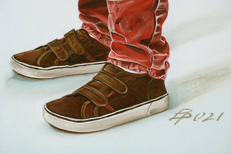 Original Expressionism Children Painting by Paolo Borile