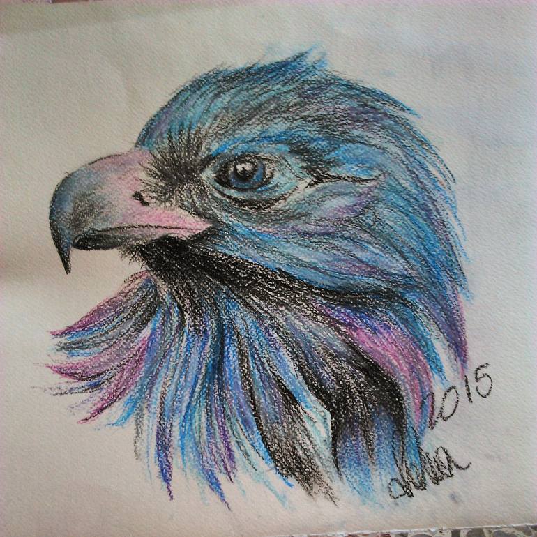 Colorful Eagle Drawing by Sabrina Corrado | Saatchi Art