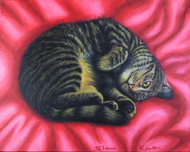 Original Fine Art Cats Paintings by Simon Knott