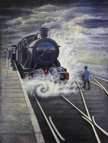 Original Train Paintings by Simon Knott