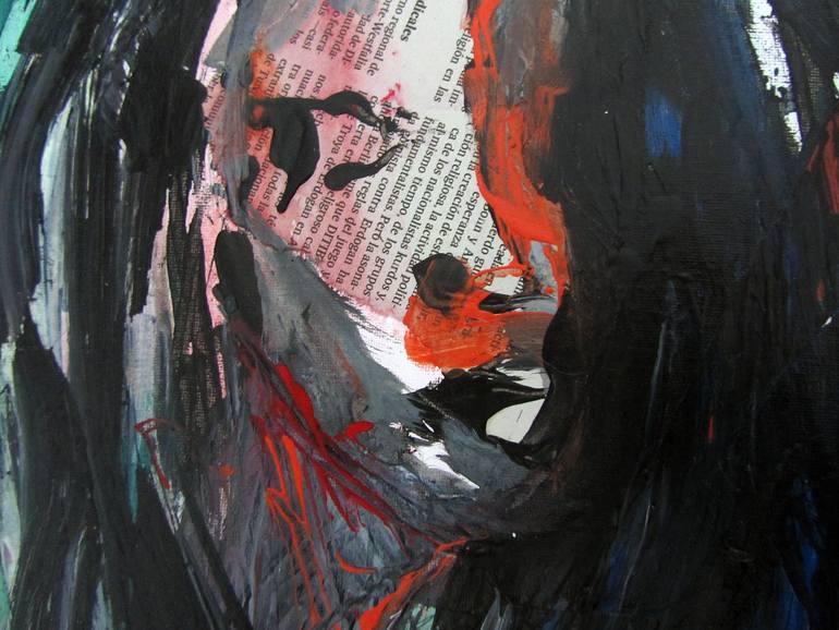 Original Abstract Expressionism Still Life Collage by Fernando Rodríguez Salas