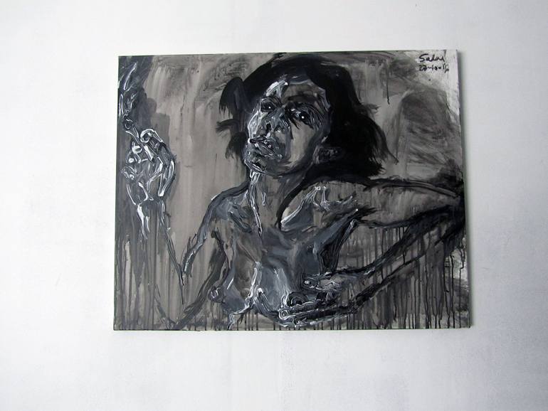 Original Abstract Expressionism Women Painting by Fernando Rodríguez Salas