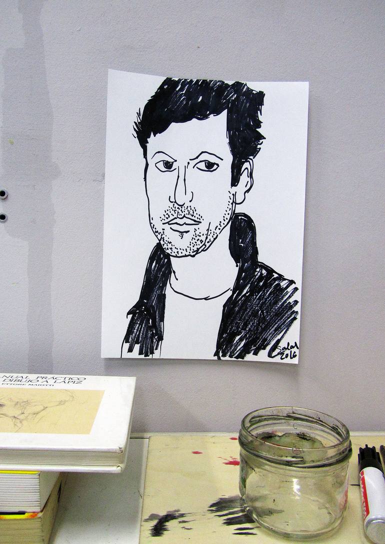 Original Expressionism People Drawing by Fernando Rodríguez Salas