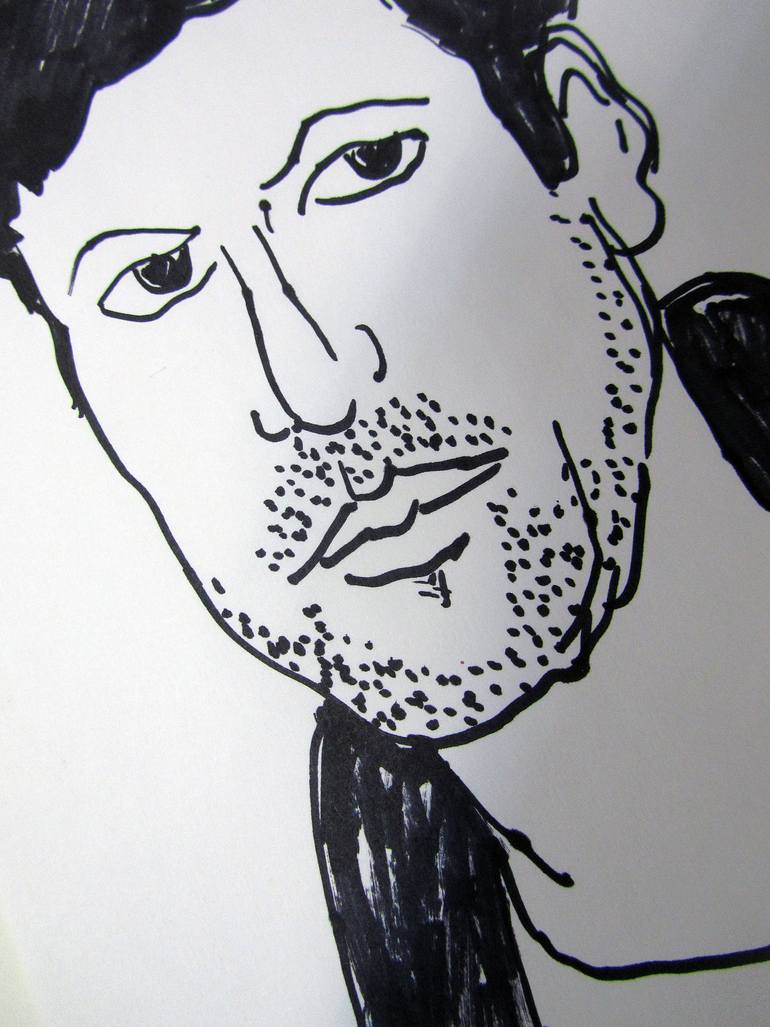 Original Expressionism People Drawing by Fernando Rodríguez Salas