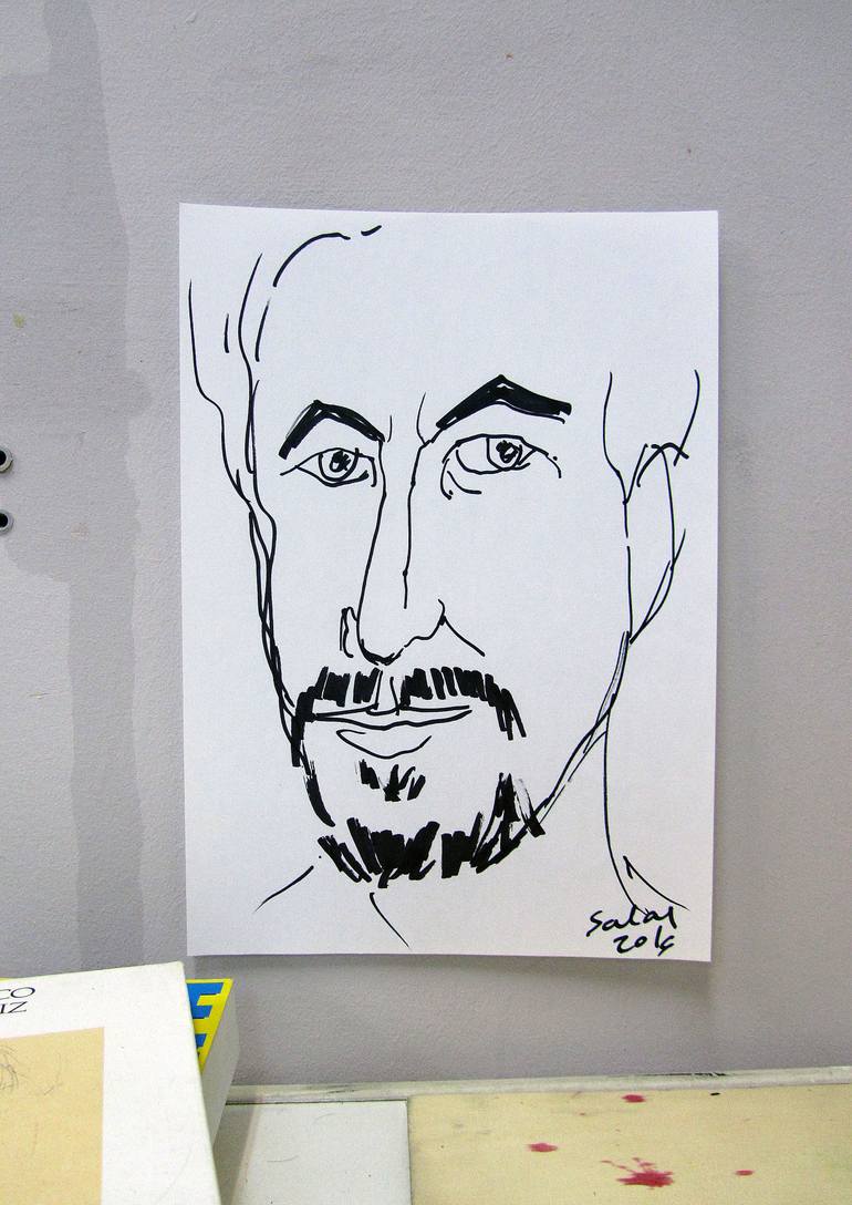 Original Expressionism People Drawing by Fernando Rodríguez Salas