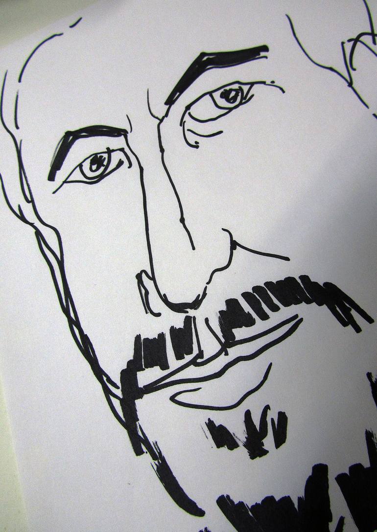 Original Expressionism People Drawing by Fernando Rodríguez Salas