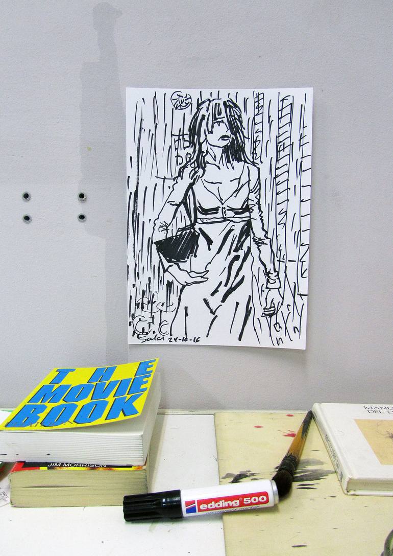 Original Expressionism Women Drawing by Fernando Rodríguez Salas