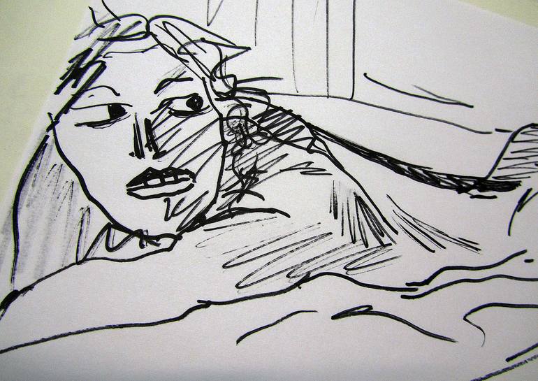 Original Expressionism Nude Drawing by Fernando Rodríguez Salas
