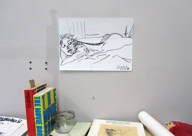 Original Expressionism Nude Drawing by Fernando Rodríguez Salas